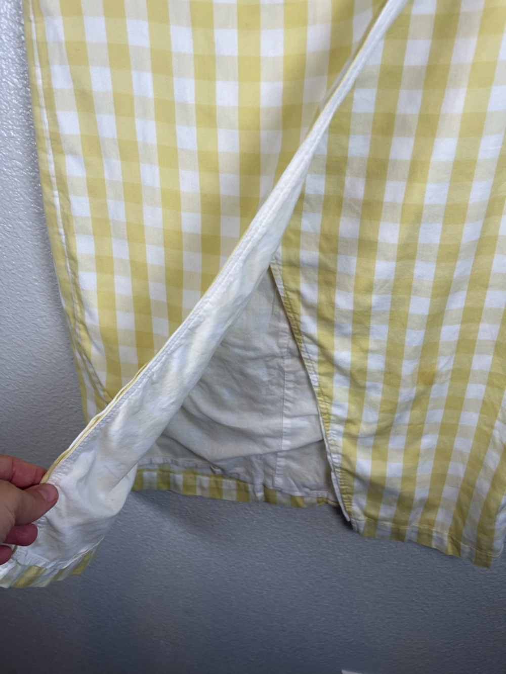 Madewell Sarong Midi Wrap Skirt Yellow & White Gingham Tie-Waist Women’s 6 - Picture 4 of 12